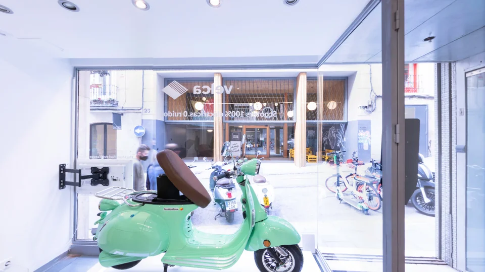 Velca store with electric scooters on display